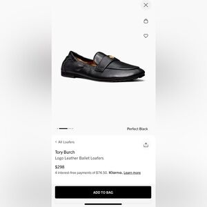 Tory Burch Black Leather Loafers